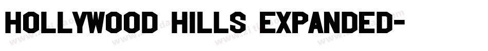 Hollywood Hills Expanded字体转换